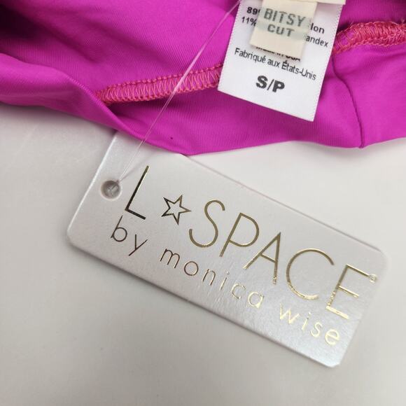 L*Space Frenchi Bitsy Bikini Bottom in Bright Fuchsia Pink Size Small NWT - Picture 5 of 5